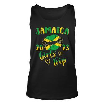 Jamaica 2023 Girls Trip With Jamaican Flag And Kiss Lips Unisex Tank Top - Seseable