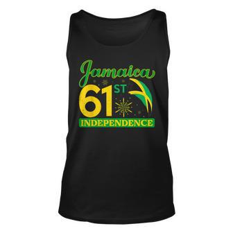 Jamaica 61St Independence Day Celebration Jamaican Flag Unisex Tank Top - Seseable