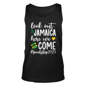 Jamaica Here We Come Family Trip 2023 Vacation Jamaica Unisex Tank Top - Seseable