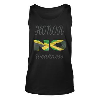 Jamaica Honor No Weakness Pride Gifts Clothing Unisex Tank Top | Mazezy