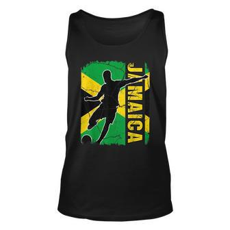 Jamaican Soccer Team Jamaica Flag Jersey Football Fans Unisex Tank Top | Mazezy