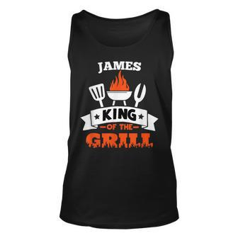 James King Of The Grill Grilling Bbq Chef Master Cooking Unisex Tank Top | Mazezy
