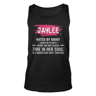 Jaylee Name Gift Jaylee Hated By Many Loved By Plenty Heart Her Sleeve Unisex Tank Top - Seseable