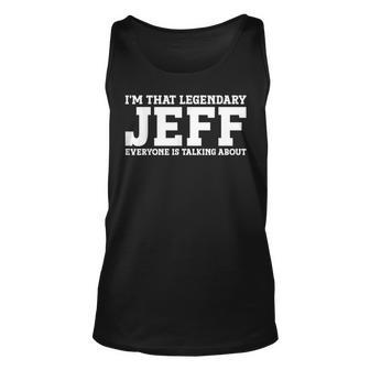 Jeff Personal Name First Name Jeff Tank Top - Monsterry