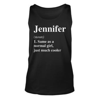 Jennifer Definition Name Cool Funny Personalized Birthday Unisex Tank Top | Mazezy