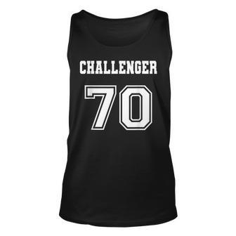 Jersey Style Challenger 70 1970 Old School Muscle Car Unisex Tank Top | Mazezy