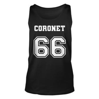 Jersey Style Coronet 66 1966 Love Muscle Classic Car Unisex Tank Top | Mazezy