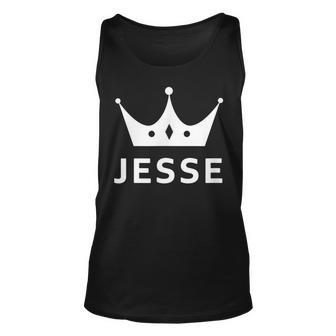 Jesse Crown King Custom Gift Name For Jesse Unisex Tank Top | Mazezy