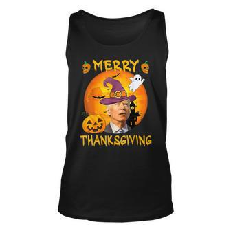 Joe Biden Confused Merry Thanksgiving Halloween 2023 Tank Top | Mazezy