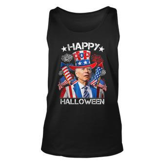 Joe Biden Happy Halloween For Fourth 4Th Of July Halloween Tank Top | Mazezy