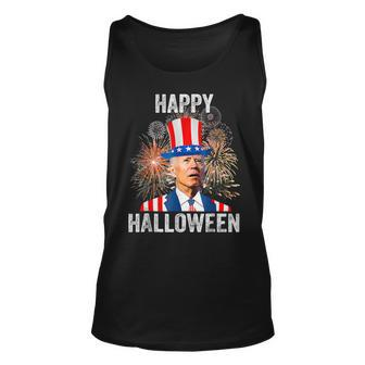 Joe Biden Happy Halloween Us Flag Confused 4Th Of July Tank Top | Mazezy