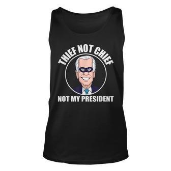 Joe Biden Is Not My President Funny Anti Joe Biden Unisex Tank Top | Mazezy