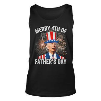 Joe Biden Merry 4Th Of Fathers Day Puzzled 4Th Of July Tank Top | Mazezy DE
