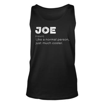 Joe Definition Personalized Name Birthday Tank Top | Mazezy