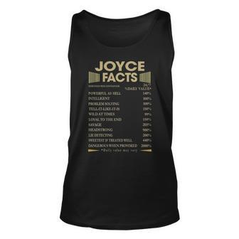 Joyce Name Gift Joyce Facts Unisex Tank Top - Seseable