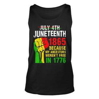 July 4Th Junenth African American Black History 1865 June Unisex Tank Top - Seseable