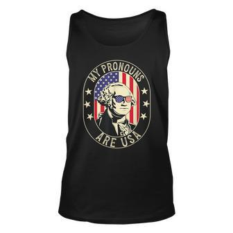 July 4Th My Pronouns Are Usa Flag 4Th Of July American Usa Tank Top | Mazezy