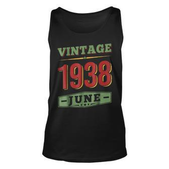 June 1938 80 Years Old 80Th Birthday Gifts Unisex Tank Top | Mazezy