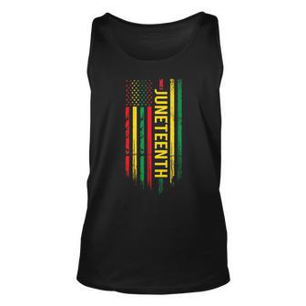 June 19Th Black History Junenth African American Us Flag Unisex Tank Top | Mazezy