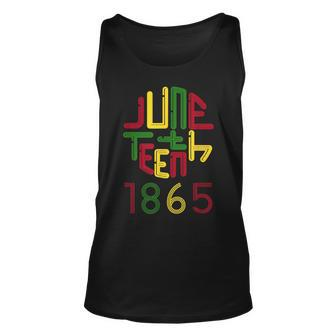 Junenth 1865 African American Celebrating Black Freedom Unisex Tank Top | Mazezy