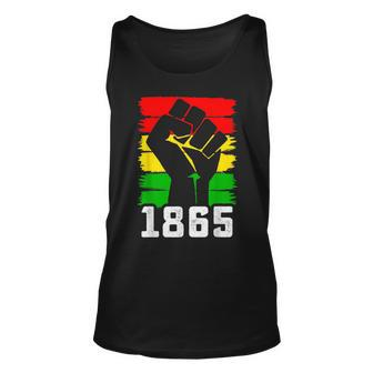 Junenth 1865 Fist Black History Month African Pride Unisex Tank Top | Mazezy