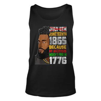 Junenth 1865 Freedom Day Afro Black King Fathers Day Unisex Tank Top | Mazezy