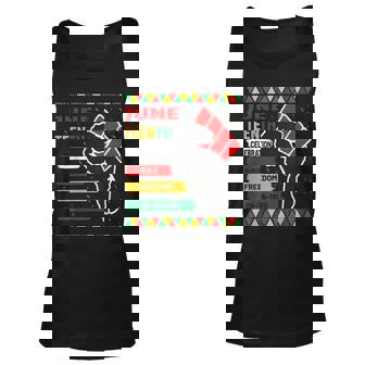 Junenth African American Freedom Black Pride Junenth Unisex Tank Top | Mazezy