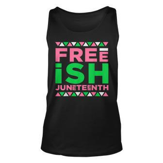 Junenth Aka Free-Ish Since 1865 Independence Day Unisex Tank Top | Mazezy