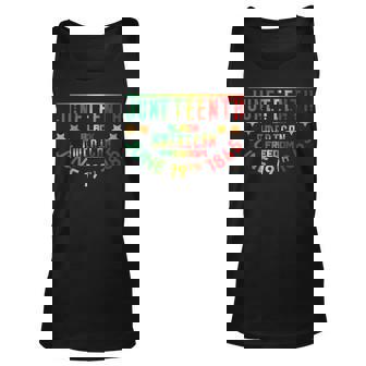 Junenth Black History American Freedom Unisex Tank Top | Mazezy