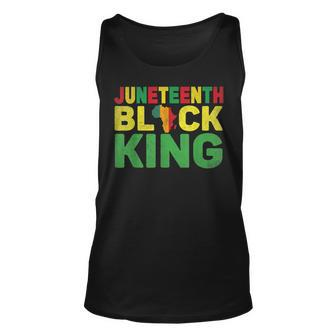 Junenth Black King Melanin Dad Fathers Day Black Pride Unisex Tank Top | Mazezy
