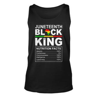 Junenth Black King Nutrition Facts Fathersday Blackfather Unisex Tank Top - Seseable