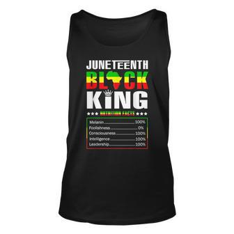 Junenth Black King Nutritional Facts Dad Boys Fathers Day Unisex Tank Top | Mazezy