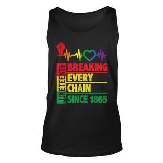 Junenth Breaking Every Chain Since 1865 African Freedom Unisex Tank Top - Seseable