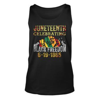 Junenth Celebrating Black Freedom 1865 African American Freedom Tank Top | Mazezy