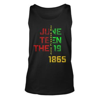 Junenth Celebrating Black Freedom Day 1865 Afro American Freedom Tank Top | Mazezy