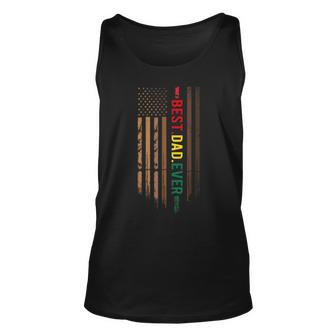 Junenth Fathers Day Best Dad Ever With Us American Flag Unisex Tank Top | Mazezy UK