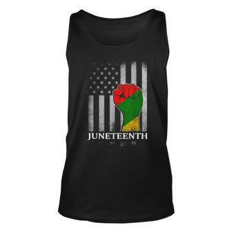 Junenth Fist 19Th Flag Black African American Flag Pride Unisex Tank Top | Mazezy