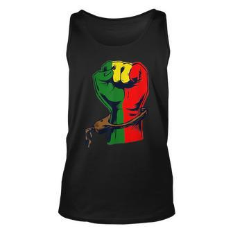 Junenth Fist Black African American Freedom Since 1865 Unisex Tank Top | Mazezy DE