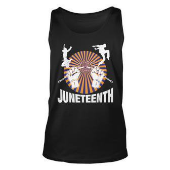 Junenth Fist Chain Black African American Flag Pride Unisex Tank Top | Mazezy
