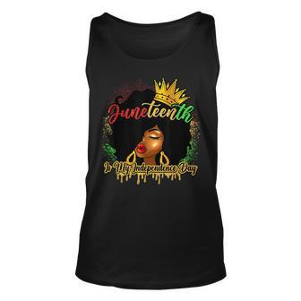 Junenth Is My Independence Day Black Girl Black Queen Unisex Tank Top | Mazezy