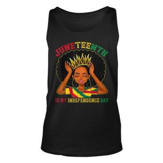 Junenth Is My Independence Day - Black Girl Black Queen Unisex Tank Top - Seseable