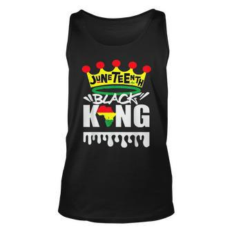 Junenth Is My Independence Day Black King Fathers Day Unisex Tank Top | Mazezy DE