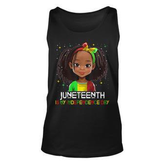 Junenth Is My Independence Day Black Toddler Girl Kids Unisex Tank Top | Mazezy