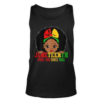 Junenth Is My Independence Day Celebrate Black Girl Kids Unisex Tank Top | Mazezy