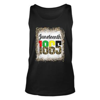 Junenth Leopard American African 1865 Bleached Flag Pride Unisex Tank Top - Seseable