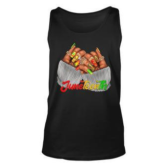 Junenth Nails Black Woman African American Black History Unisex Tank Top - Seseable