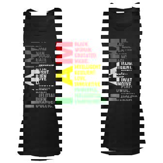 Junenth Proud Black Woman Queen African American Melanin Unisex Tank Top | Mazezy