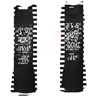 Just A Girl Who Loves Dinosaurs And Corgis Dinosaur Unisex Tank Top | Mazezy