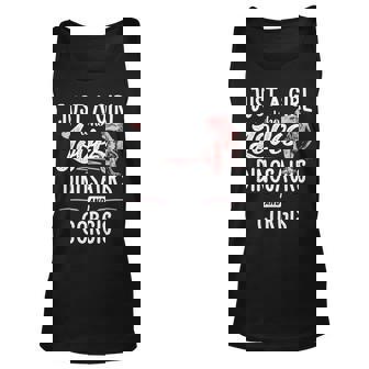 Just A Girl Who Loves Dinosaurs And Corgis Dinosaur Unisex Tank Top | Mazezy