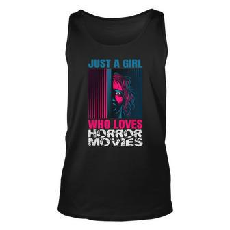 Just A Girl Horror Movies Halloween Costume Horror Movie Halloween Costume Tank Top | Mazezy